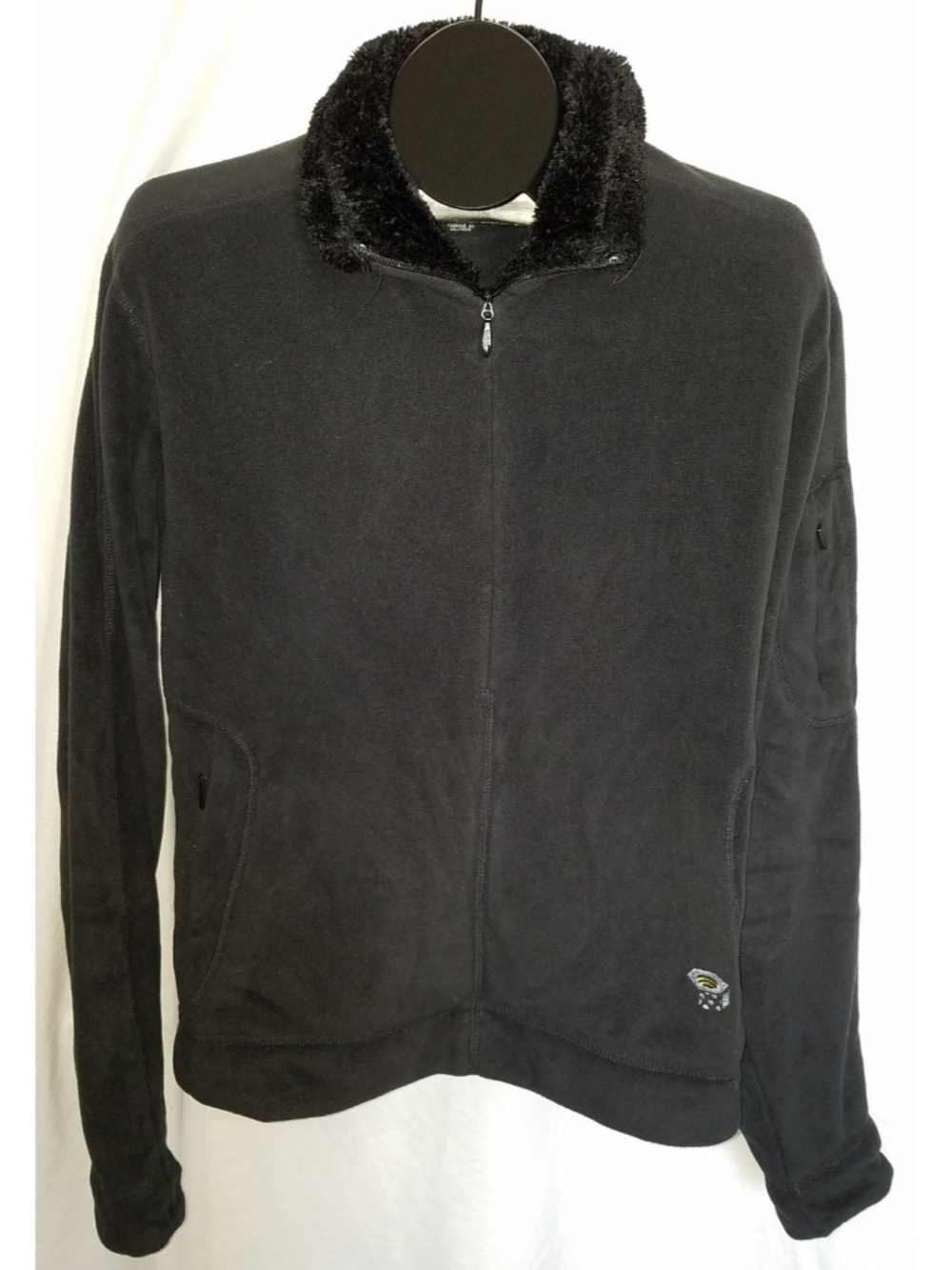Ladies MOUNTAIN HARDWEAR Size Large Black Fleece 1/2 Zip Pullover Jacket